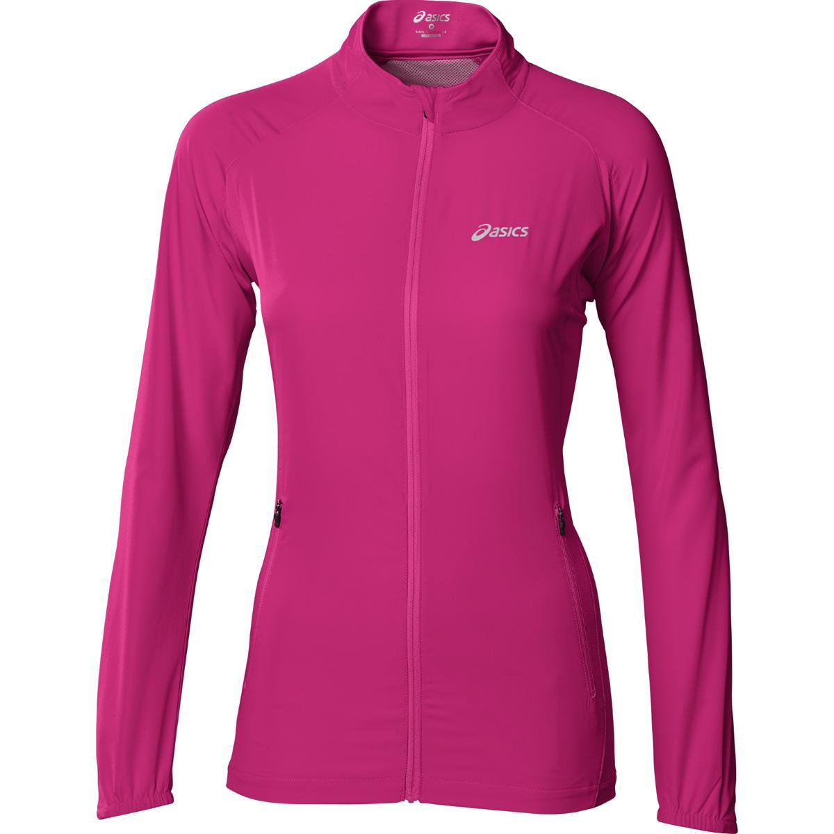 Asics Womens Woven Running Jacket Magenta